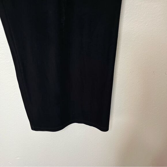 MSK Black Stretch Velvet Velour Elastic Waist Straight Leg Pants Womens Size XL - Picture 4 of 13